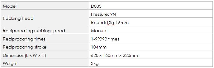 D003 Manual Crockmeter/Rubber Fastness Tester