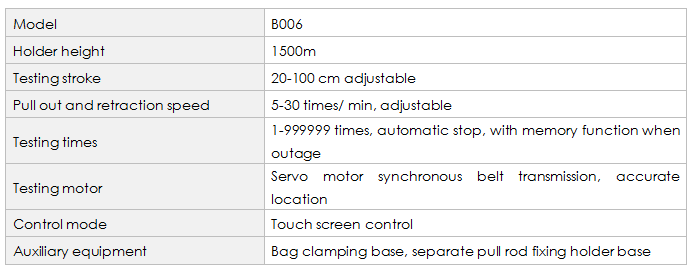 B006 probador de la durabilidad de la manija del equipaje